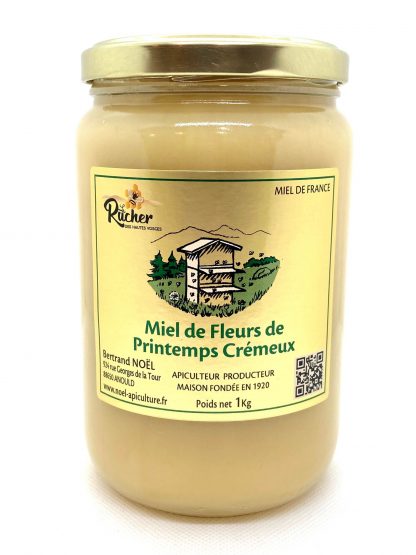Miel de fleurs de Printemps crémeux 1 kg