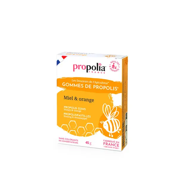 Gomme de Propolis Miel et Orange