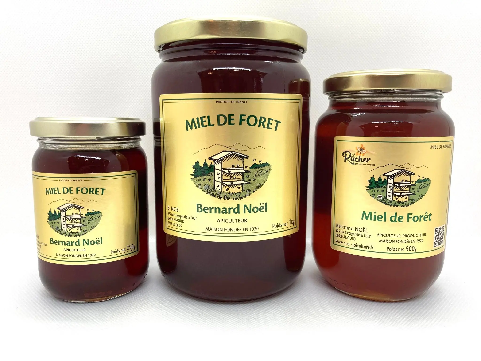 3 pots Miel de Forêt