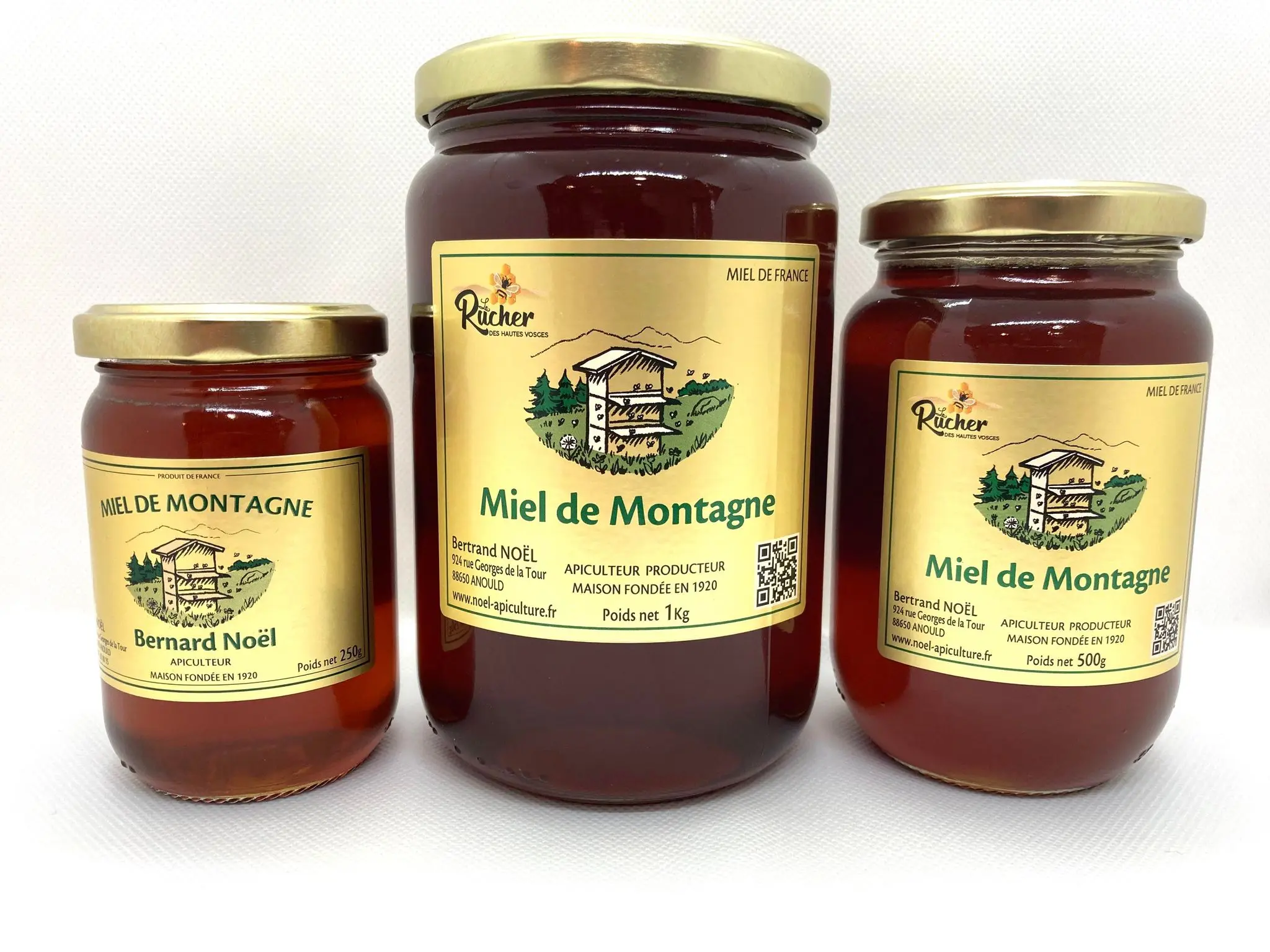 3 pots Miel de Montagne