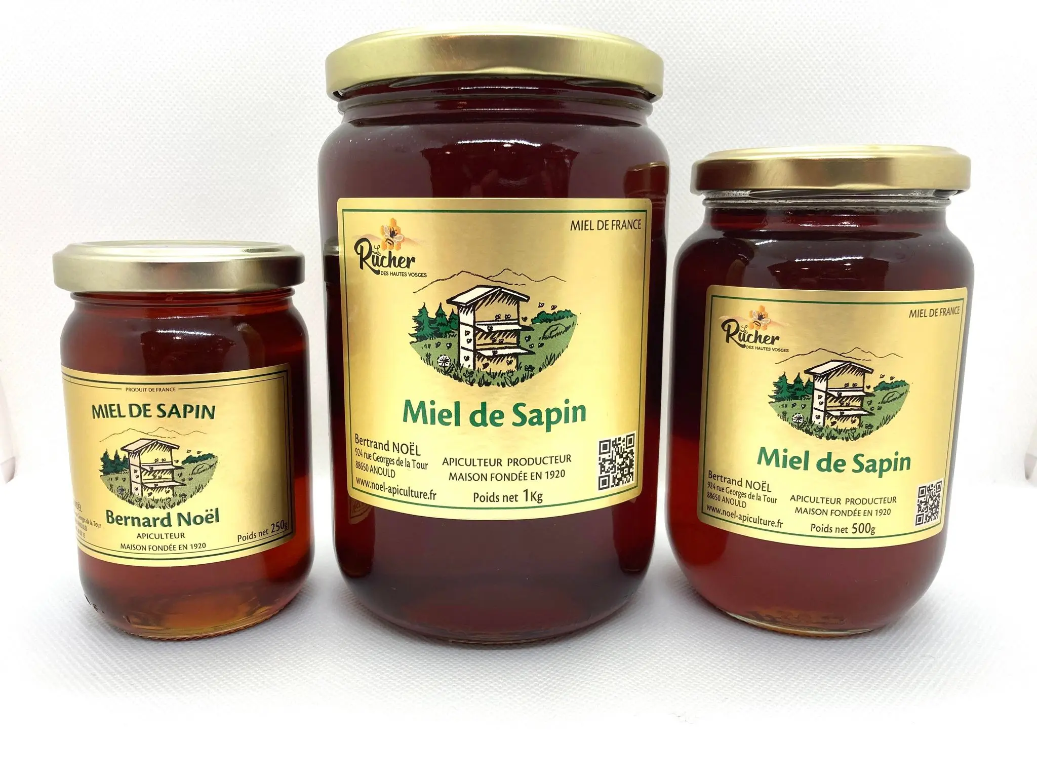 3 pots Miel de Sapin