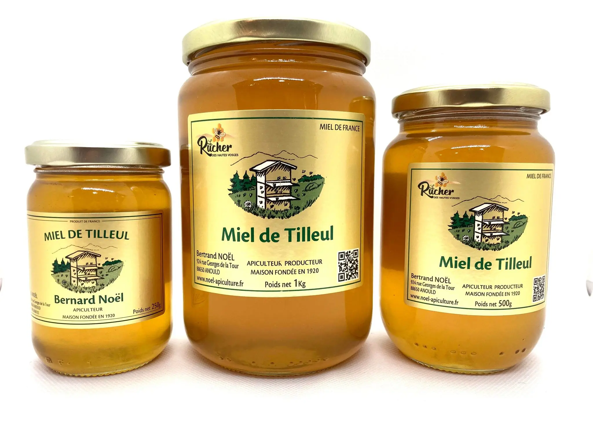 3 pots Miel de Tilleul