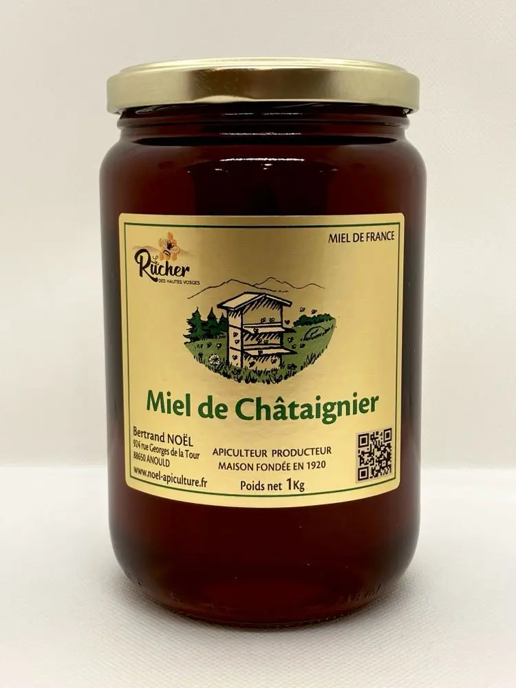 Miel de châtaignier pot de 1kg